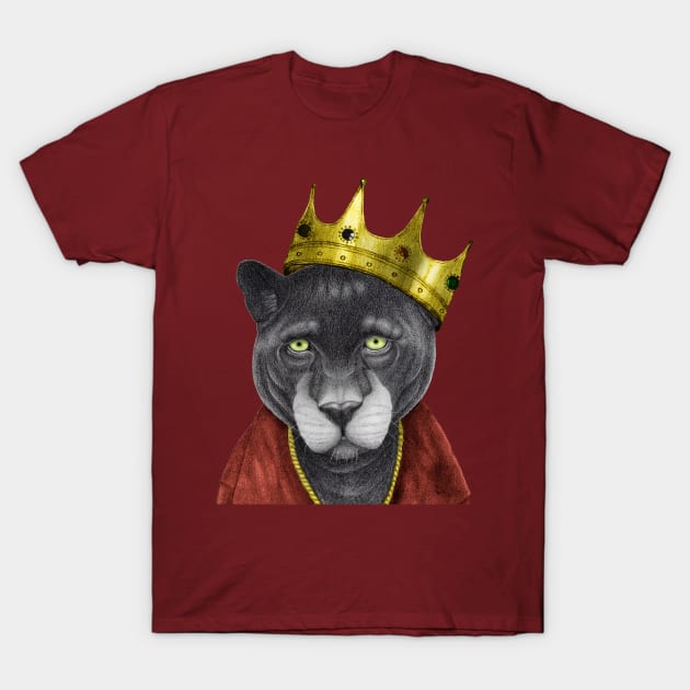The King Panther T-Shirt by Barruf